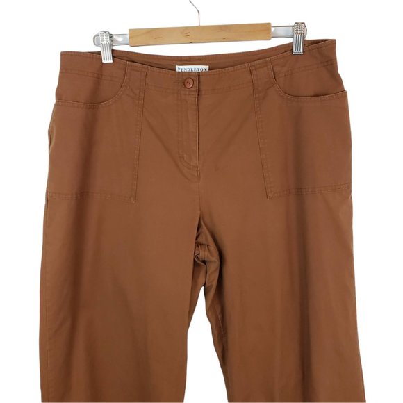 Pendleton Brown/Copper 4-Pocket Pants Size 18 - Picture 2 of 9